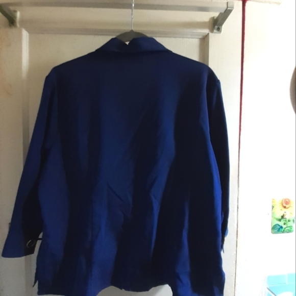 Covington Royal Blue Button Down Blouse - Picture 3 of 7